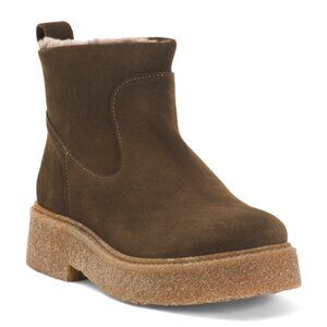 NEW BOS. & CO. Suede Scout Boots in Olive Brown for women 1025 8m4